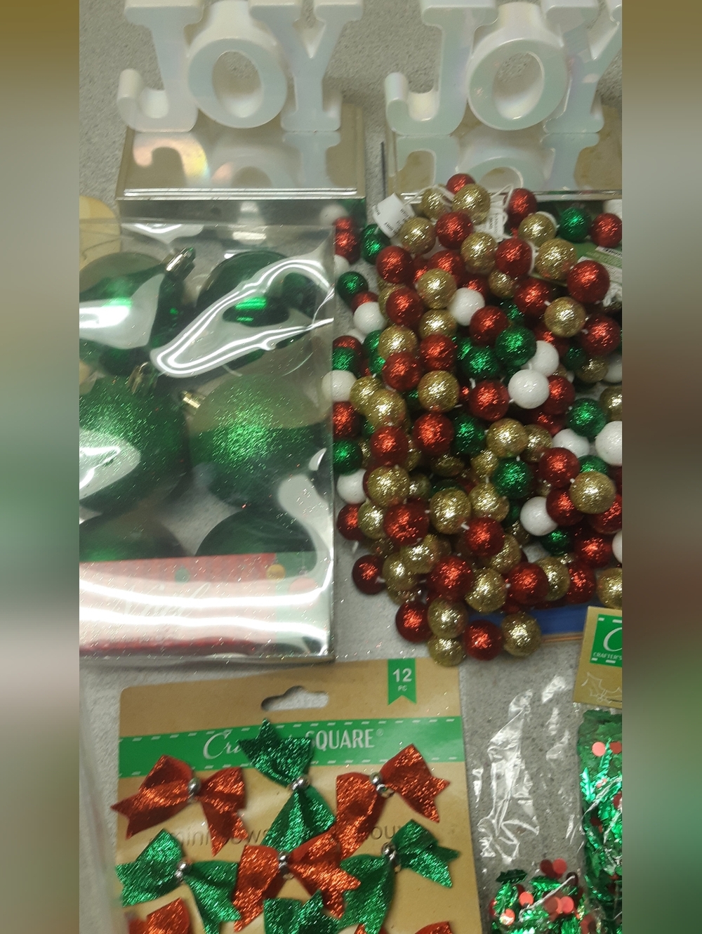 Festive Holiday Ornament Ball Pack - Green, Red, Gold, White